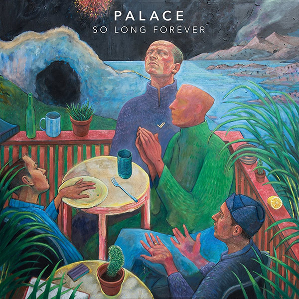 Album with a scene on a patio